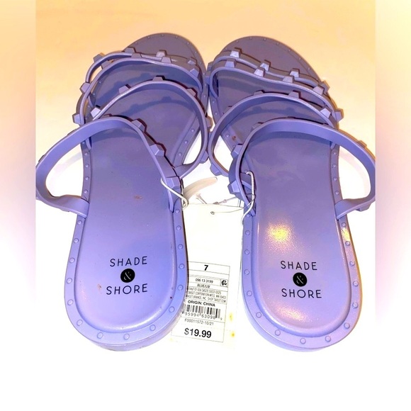 Shade & Shore Lavender Purple Sandals Studded, Lilac Sandals - Picture 2 of 4